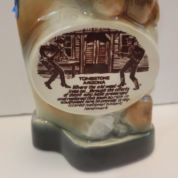 Jim Beam Tombstone Arizona 100 Months 86 Proof Ceramic Decanter Vintage Collecti - Picture 7 of 8